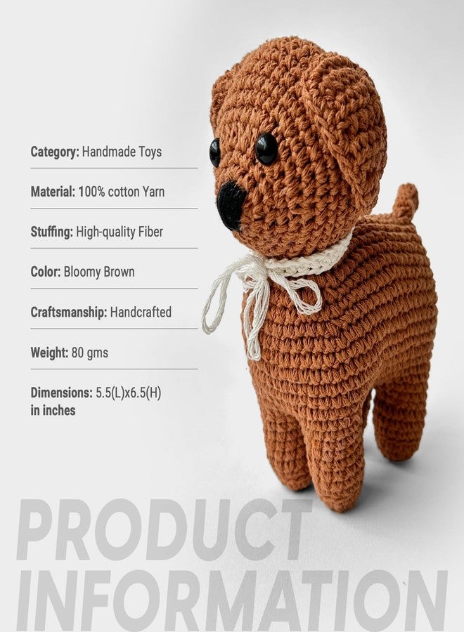 Kind Strings Handmade Crochet Dog Soft Toy - Plush Stuffed Animal for Babies & Kids - Montessori Gift for Baby Girl or Boy - Safe, Cute & Adorable Nursery Decor - Image 5